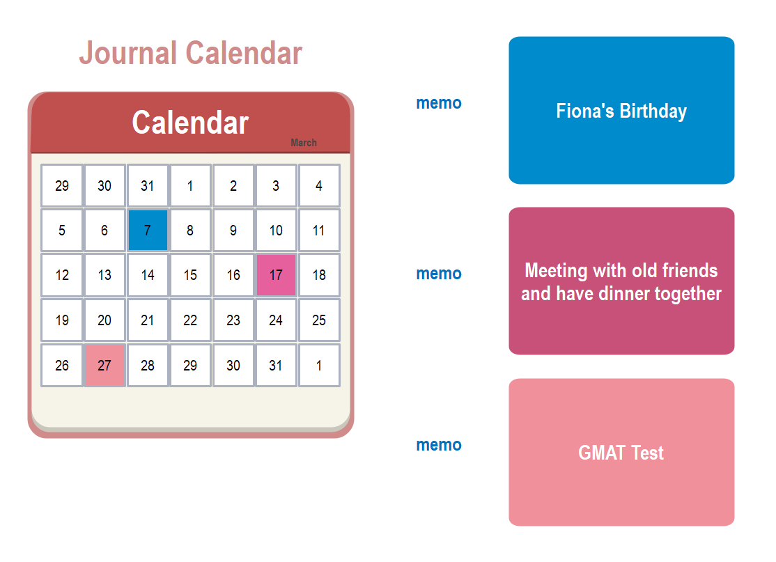 Online Calendar Template