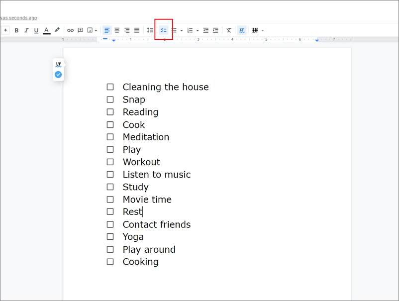 How To Make A Checklist In Google Docs