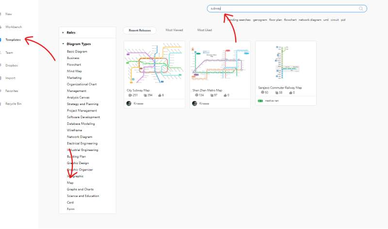 How to Create a Subway Map - choose template