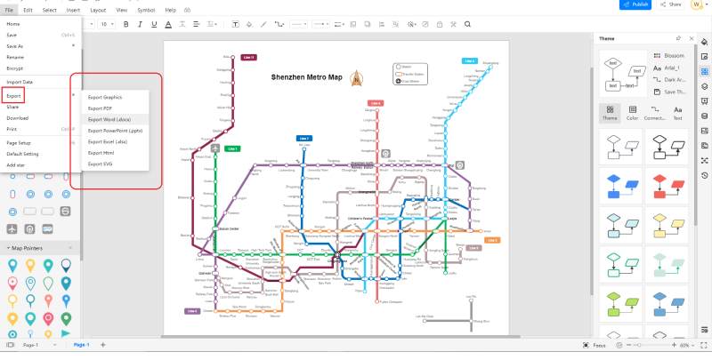 How to Create a Subway Map - save and export