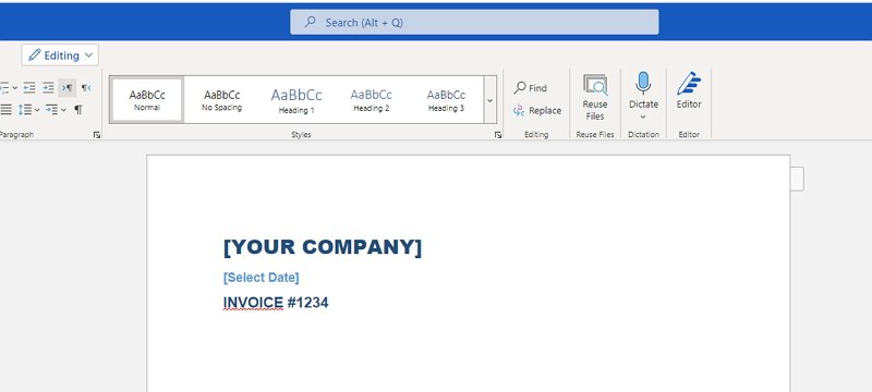 how to make an invoice in Word