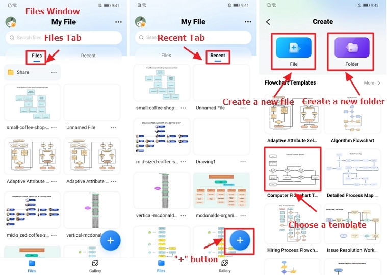 files window of edrawmax app