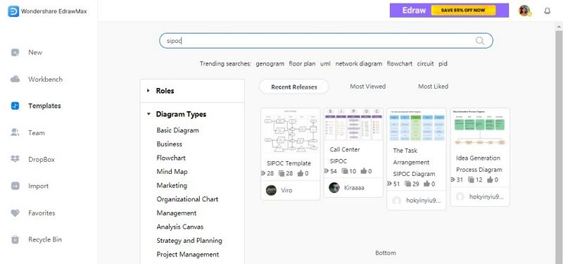 How to Create SIPOC Diagrams with EdrawMax Online