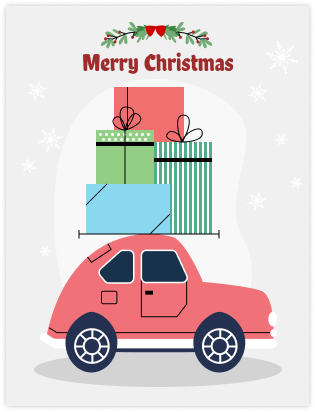 Christmas card template and example