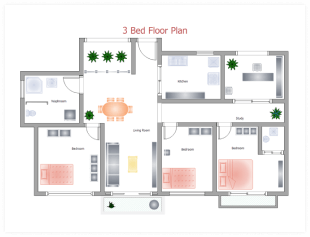 Floor plan creator. Floorplanner. Stock Illustration