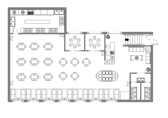 layout de design de cantina