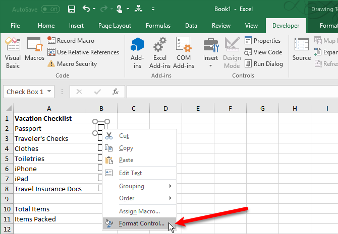 How To Do A Checklist In Excel