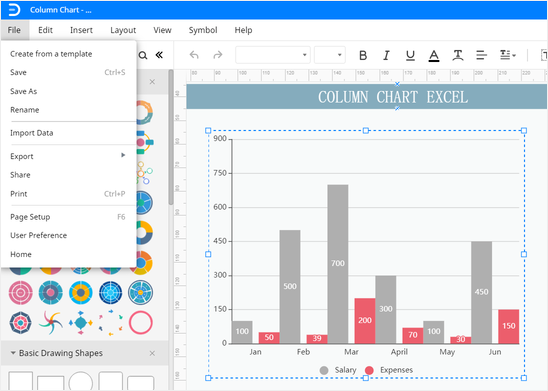 edraw export chart