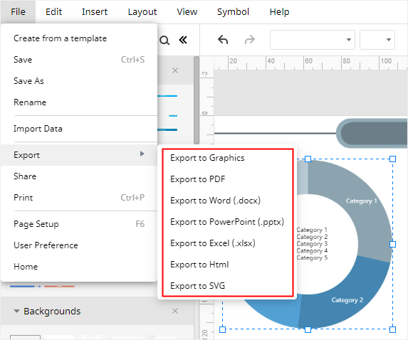 edraw export option