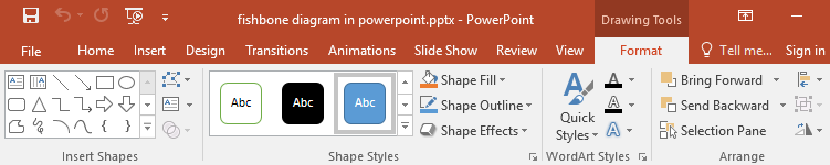 Format tab in PowerPoint