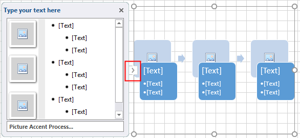 add text on the SmartArt graphic in Excel