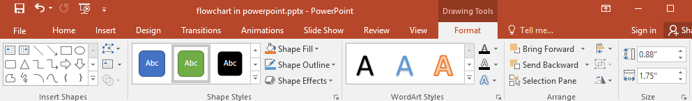 PowerPoint中形状样式的选项