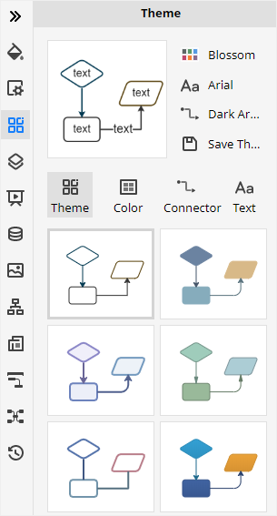 the Theme pane in EdrawMax