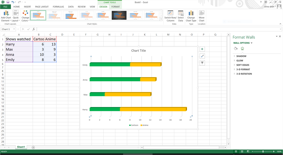 format and edit chart