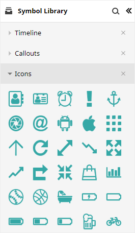 add the symbols of Icons and Callouts on the library