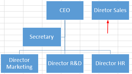 ascender o descender una forma en Excel