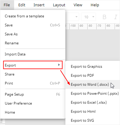 Export an org chart in EdrawMax