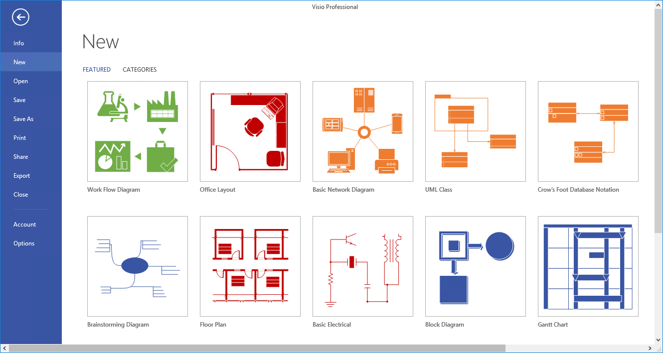 visio模板画廊