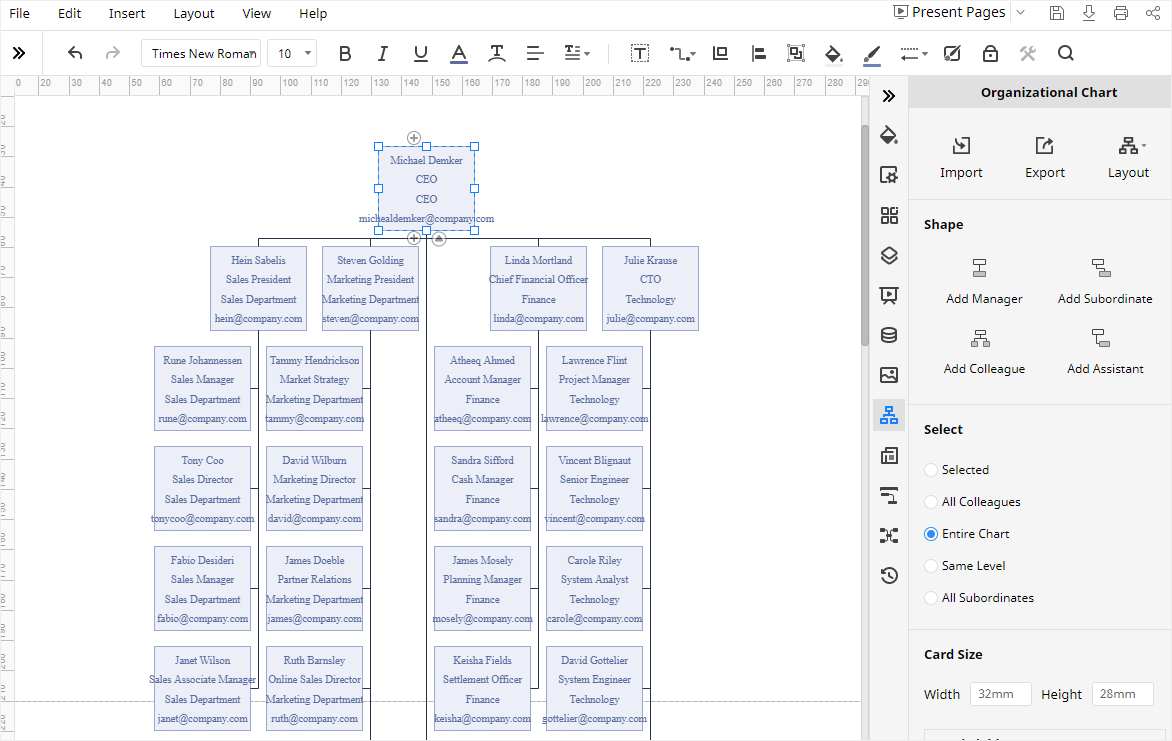 hacer organigrama en edrawmax