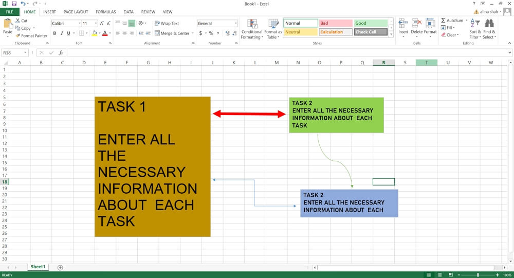 PERT chart excel