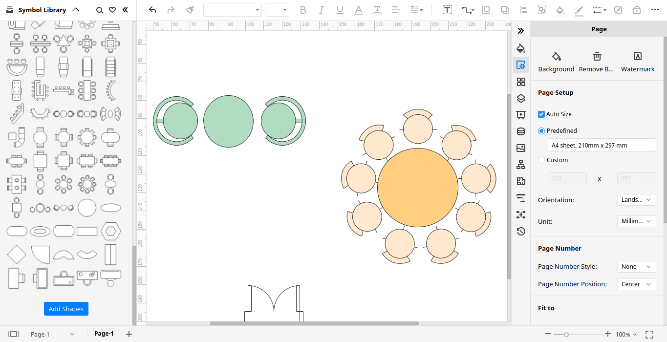 edrawmax make seating plan