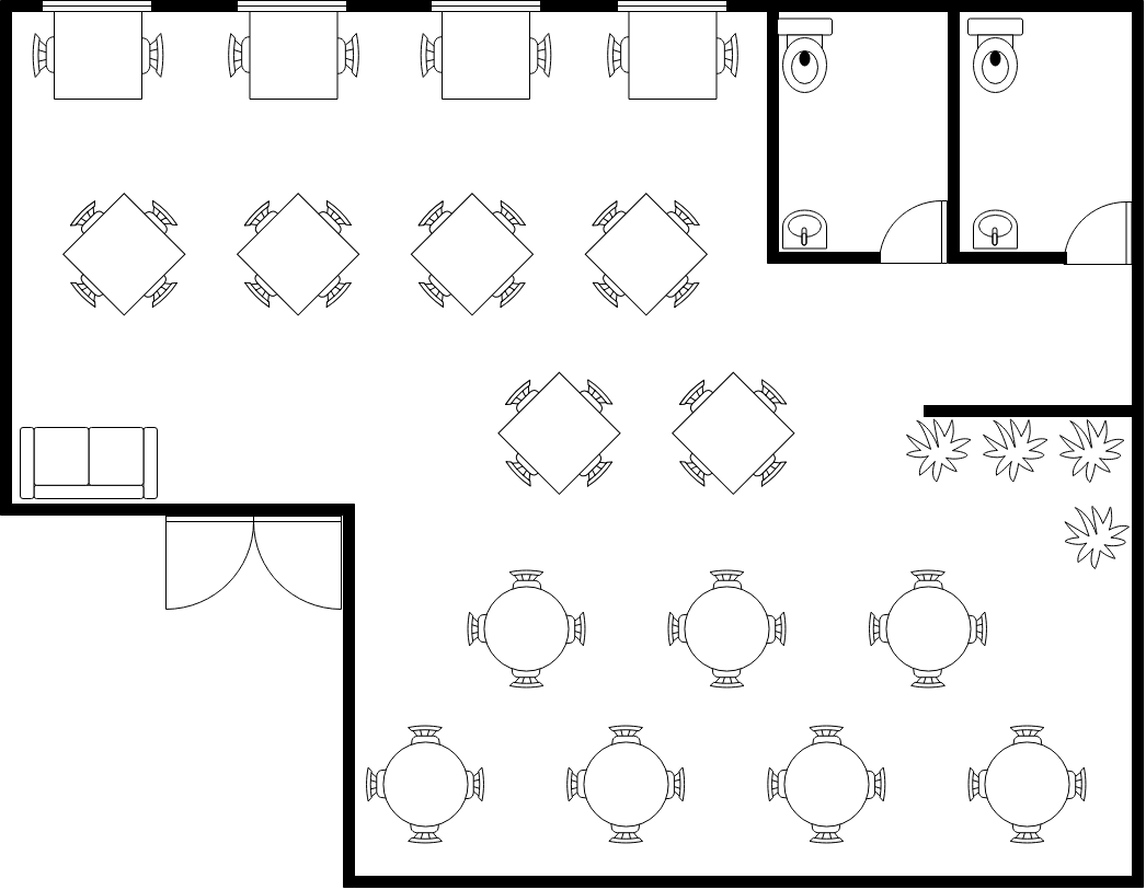 small restaurant seating plan