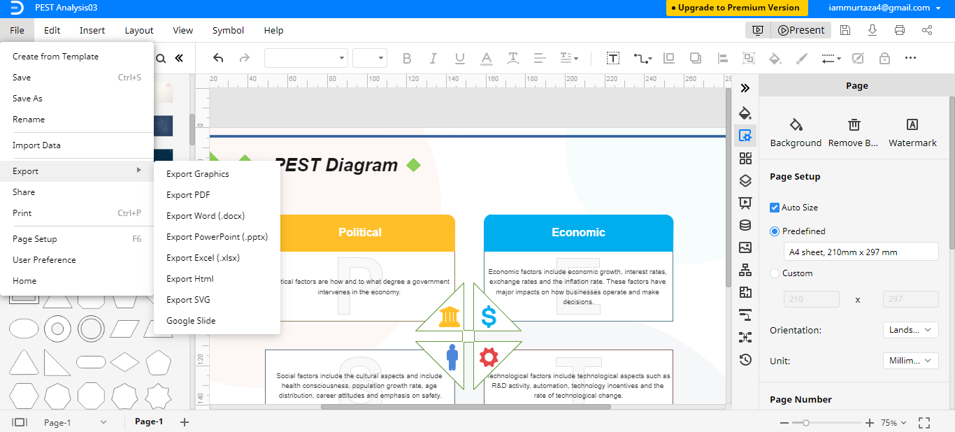 Save export pest ppt