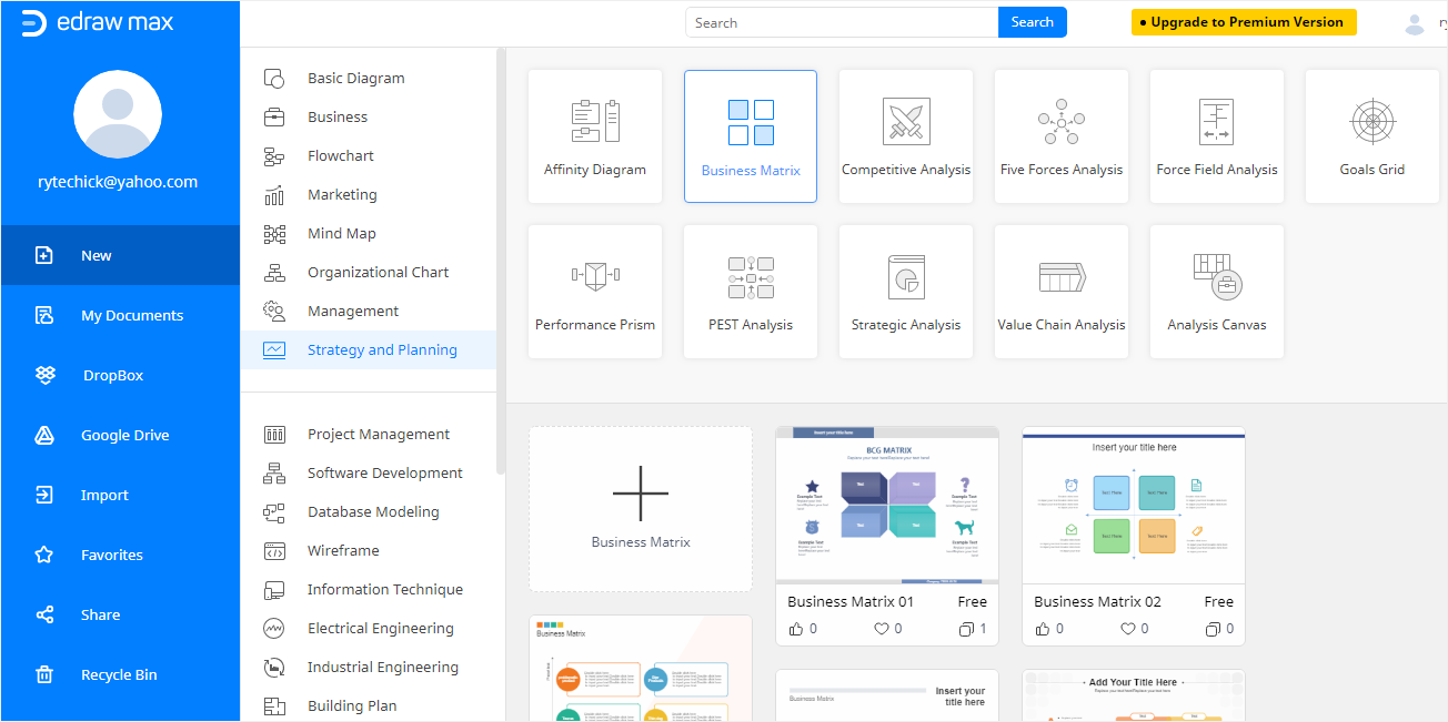 find business matrix