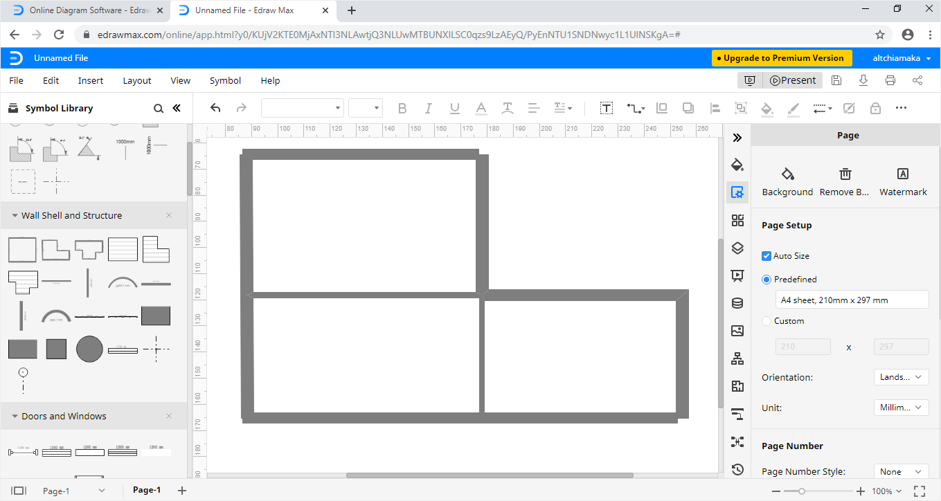 draw interior walls