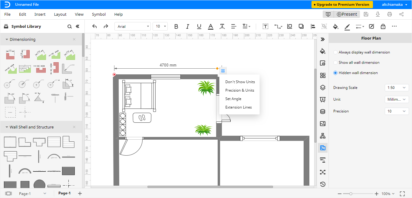 free floor plan drawing tool online inches