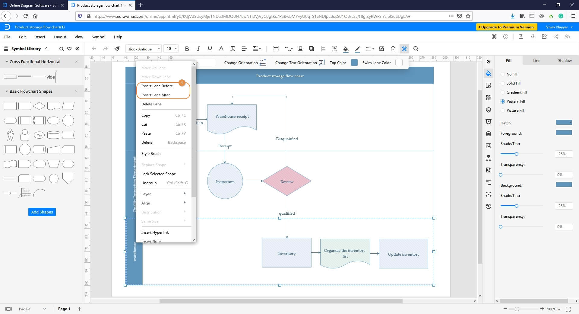 create swimlanes in staruml