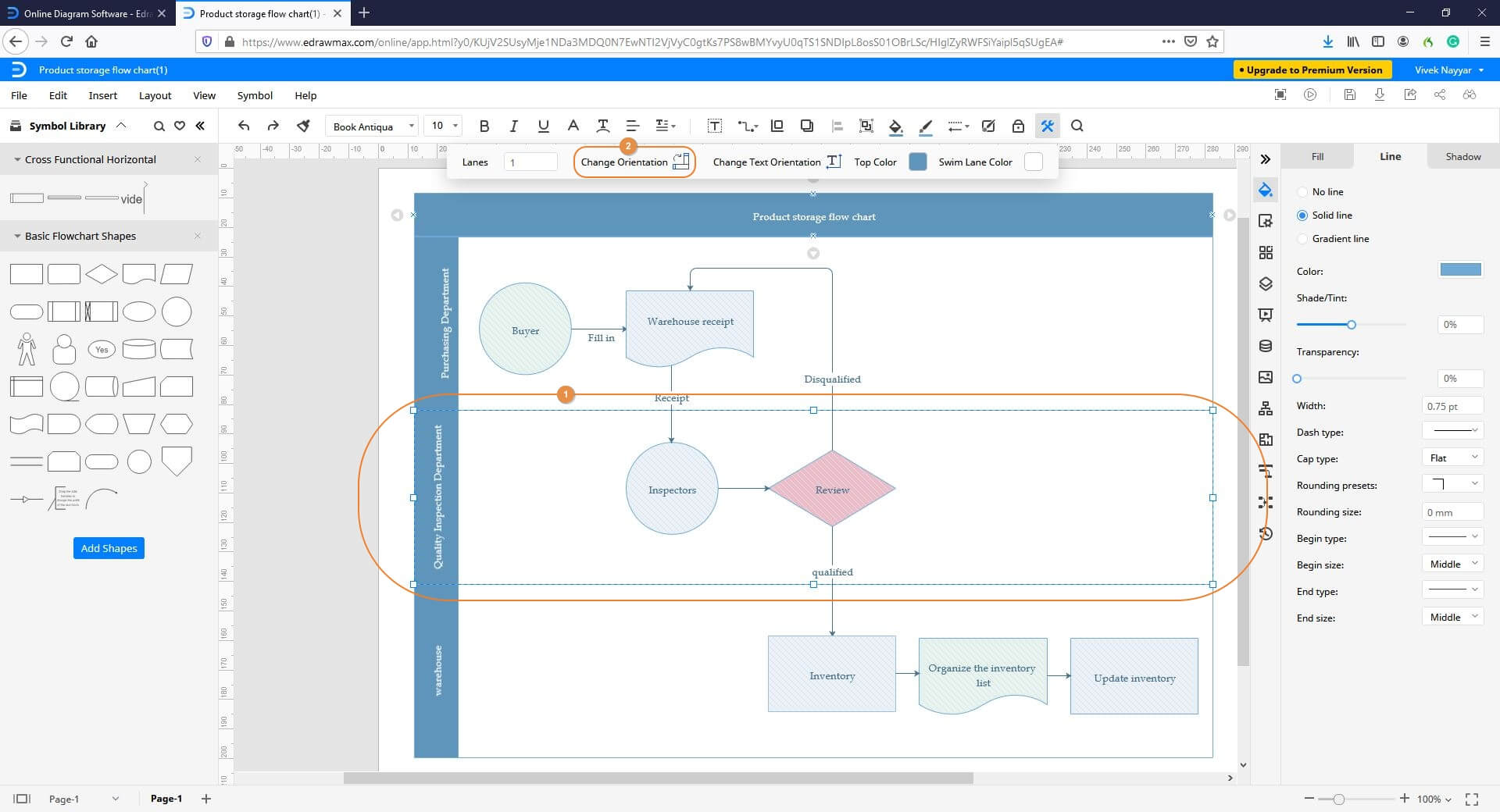 How To Draw And Change A Swimlane Diagram In Visio Edrawmax Online