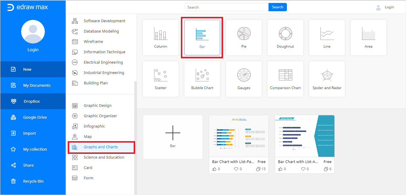 edrawmax bar graph template