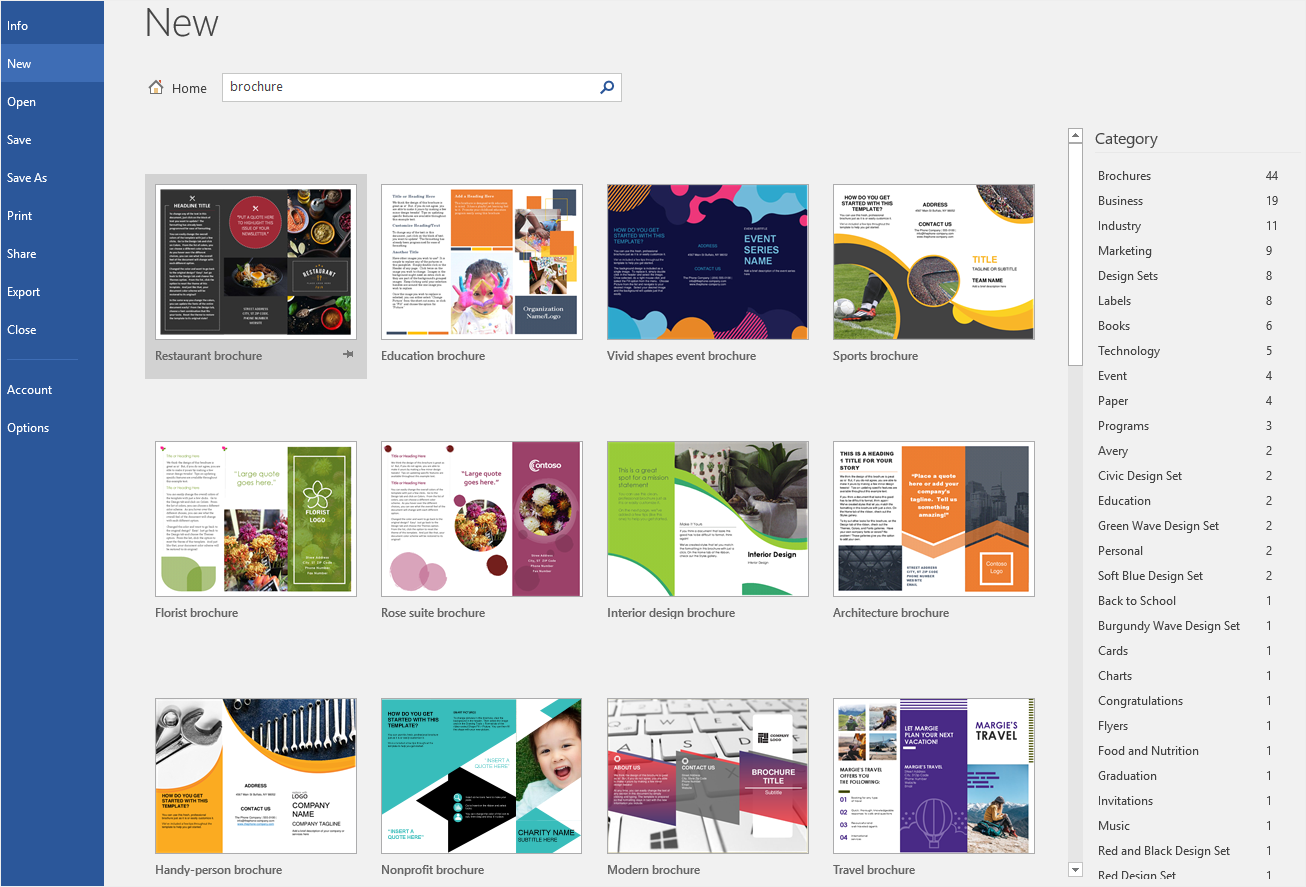 Brochure templates for word 2010