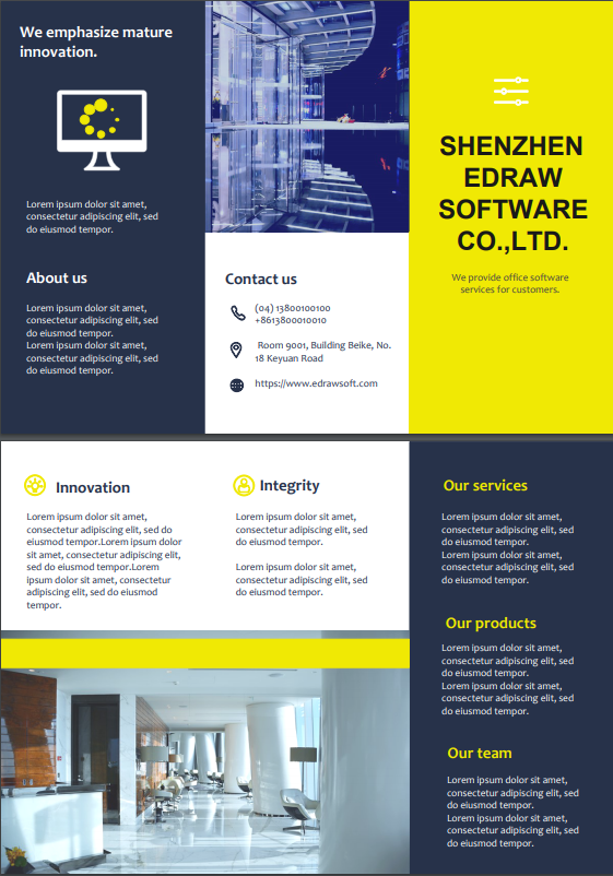 company profile brochure