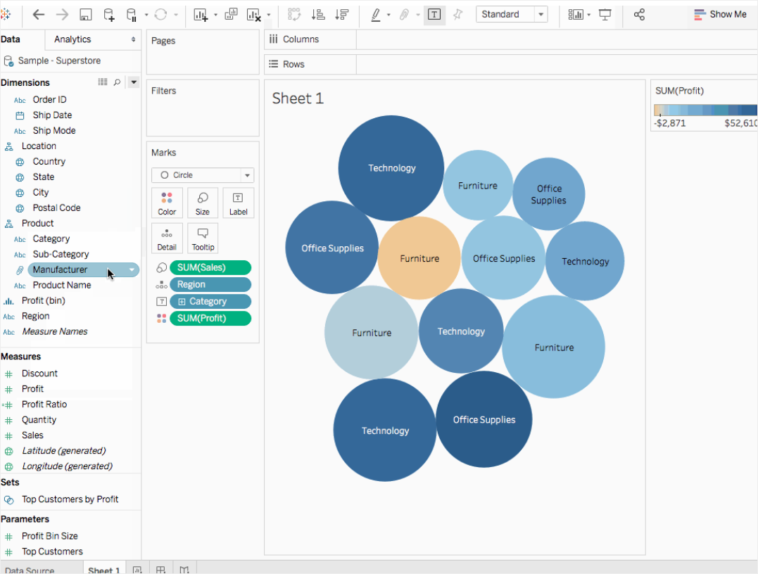 tableau customize chart