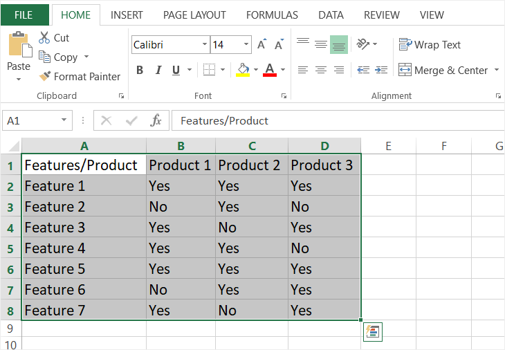 How To Make A Comparison Chart In Excel EdrawMax Online