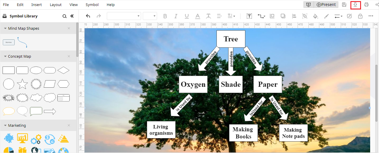 finish concept map