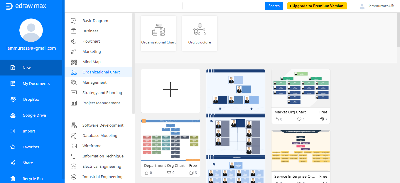 find organizational chart