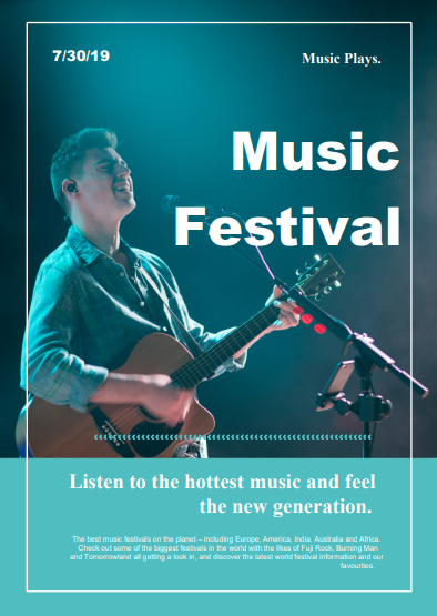 music festival flyer