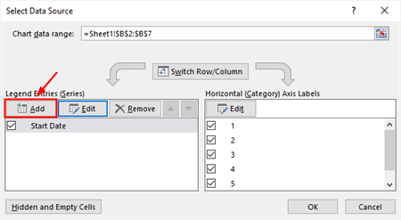 Add button on Select Data Source window