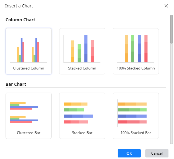 Inser Chart window in EdrawMax