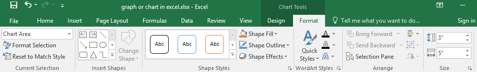 Format tab in Excel