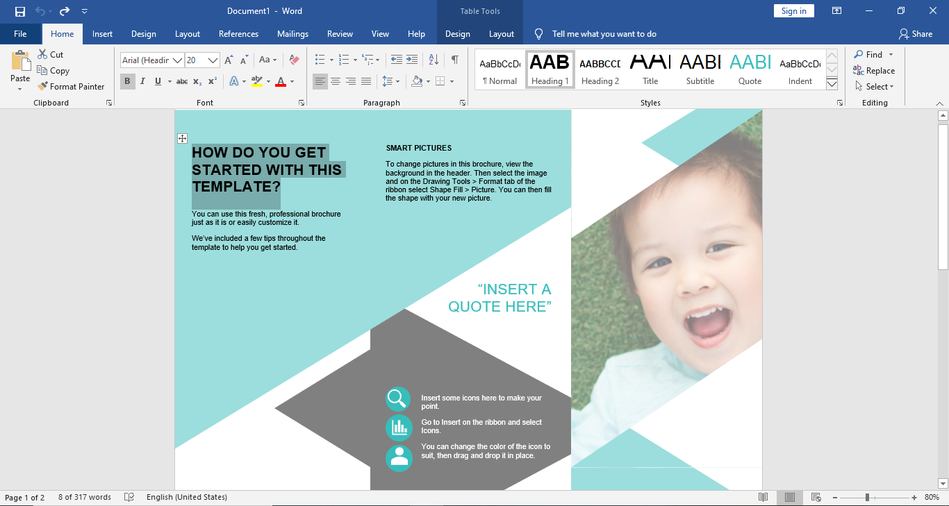 Creare un opuscolo in Word EdrawMax Online