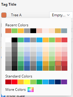 el menú de colores en EdrawMax