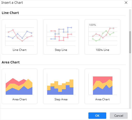 Inser Chart window in EdrawMax