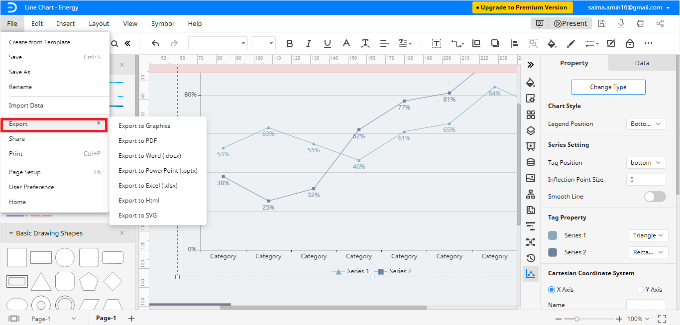 exportar en edrawmax