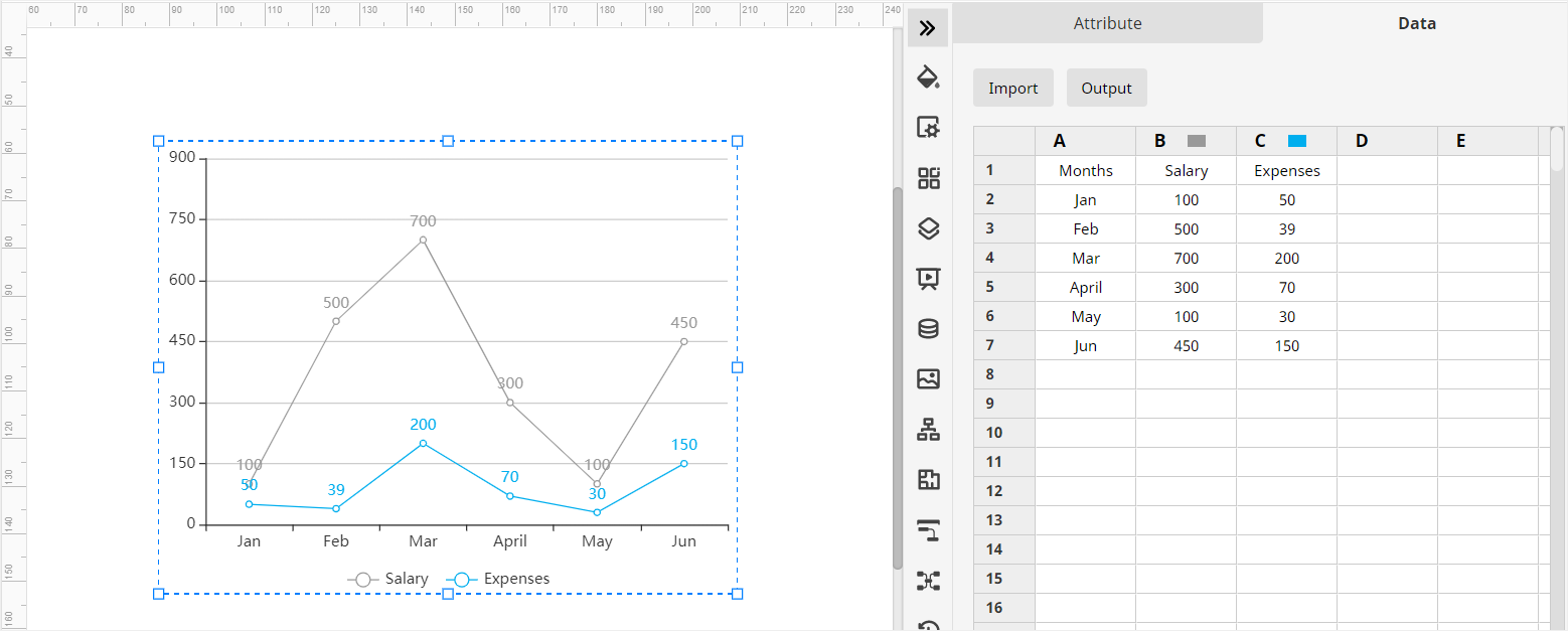 insert into word a graph that uses data