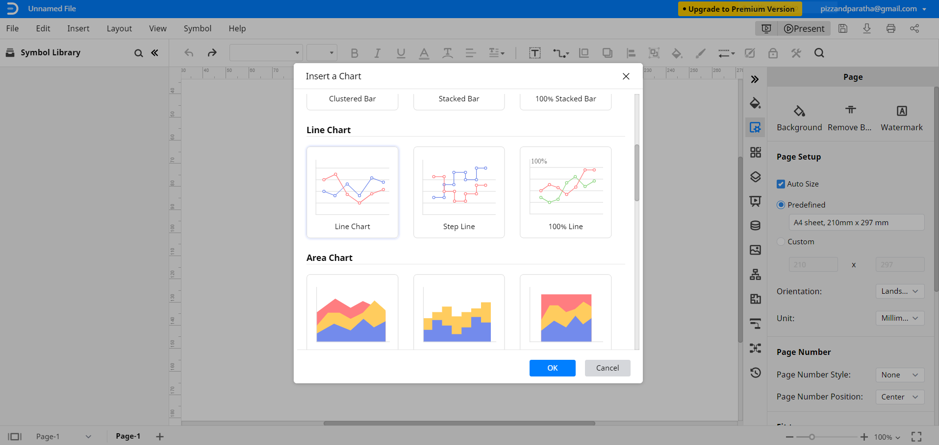 edrawmax insère une fenêtre graphique