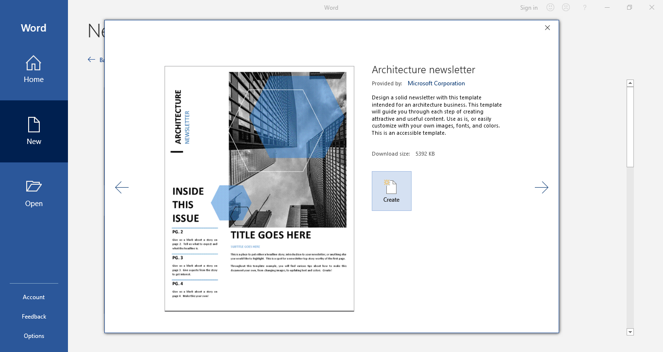 word newsletter templates free download